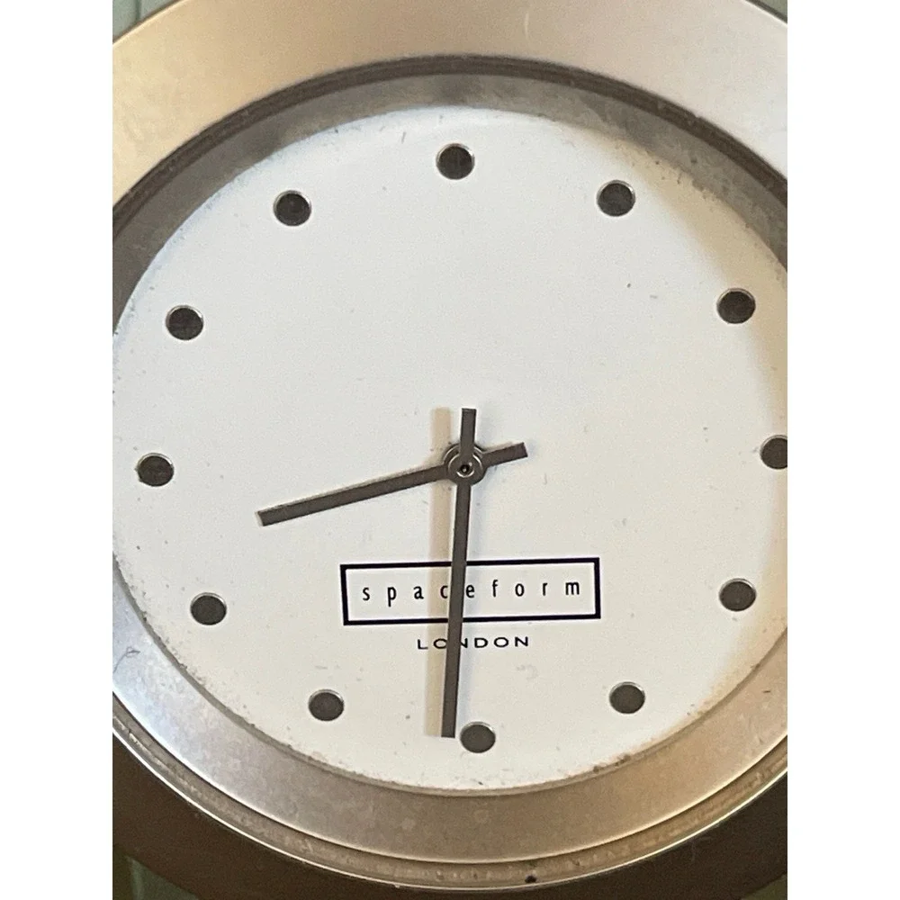 Spaceform London Unique Rare Etched Thick Glass Clock Paperweight Boho Hippie